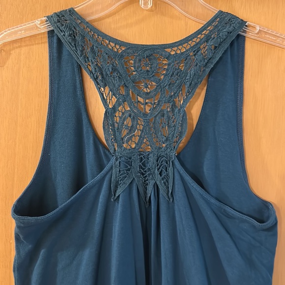 Athleta Women’s Bubble Lace Racerback Tank Top Dark Teal Size Medium - Picture 9 of 10